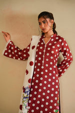 Bindiya polka dot print and dupatta detail