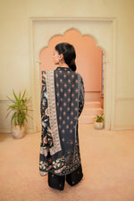Zafraan back view with suzani print dupatta
