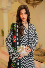 Lehar chevron print and dupatta detail