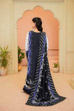 Lajward back view with printed khaddar dupatta