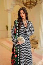 Lehar chevron shirt, three-quarter view