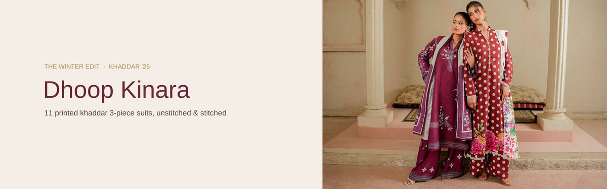 Dhoop Kinara khaddar collection by Sahfa